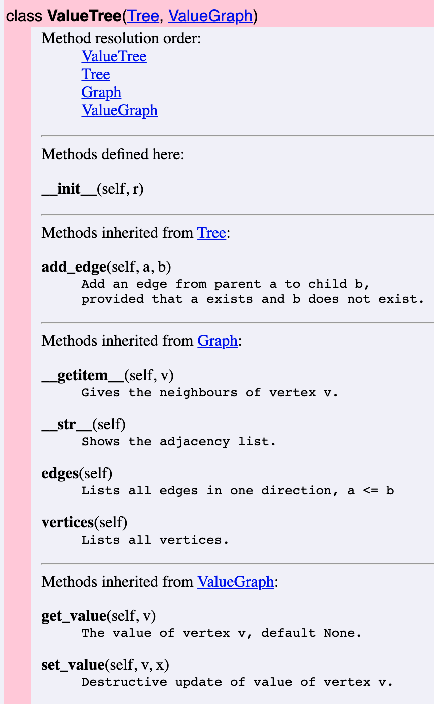 API documentation for ValueTree